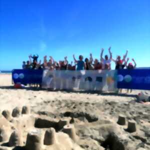 photo Concours de châteaux de sable en famille - Camping Ametza