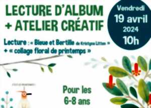 photo Lecture d'albums & atelier créatif / Bleue et Bertille de Kristyna Litten + collage floral de printemps