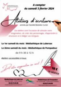 Atelier d'écriture à la médiathèque de Pompadour