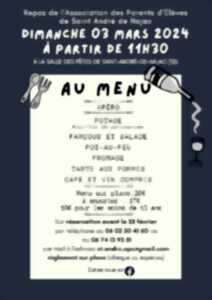 Repas de l'Association des Parents d'Élèves de Saint André de Najac