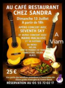 photo Apéro Concert avec Seventh Sky et repas concert avec Mario Macaluso