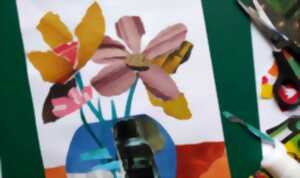 Atelier créatif collage floral