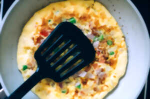 Repas omelette à l'aillet