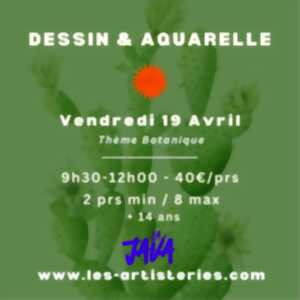 Dessin et aquarelle avec les Artisteries et La Java (Thème Botanique) - Sur réservation 40€