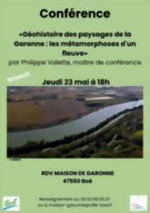 Conférence de Philippe Valette « Géohistoire des paysages de la Garonne : les métamorphoses d'un fleuve »