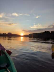 photo Canoë coucher de soleil Auphelle