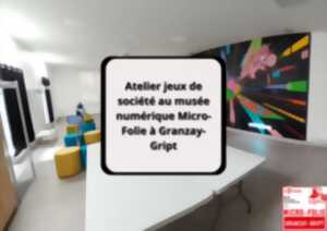 photo Atelier jeux de société au musée numérique Micro-Folie à Granzay-Gript