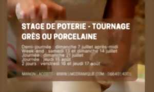 photo Stage poterie - Tournage grès ou porcelaine