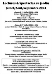 photo Lectures et spectacles au jardin - Théâtre du Bocage