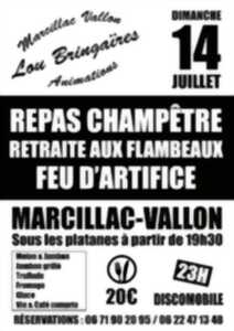 photo Repas champêtre et feu d'artifice
