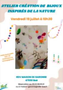 Atelier créatif jeune public bijoux nature