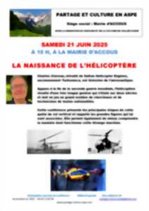 photo Conférence partage et culture : la naissance de l’hélicoptère