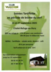 photo Soirée Tartiflette en période de brâme du cerf