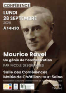 Conférence « Maurice Ravel, un génie de l'orchestration »