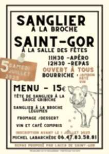 photo Sanglier à la broche