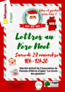 photo Boîte aux lettres du Père Noël et marché de Noël