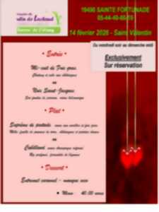 photo Moulin de lachaud :   Menu Saint Valentin