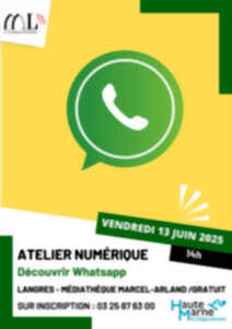photo ATELIER D'INITIATION AU NUMÉRIQUE - DÉCOUVRIR WHATSAPP