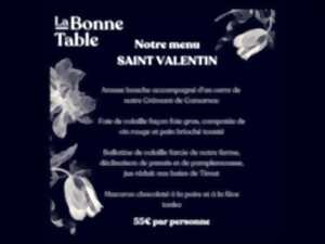 Menu de Saint-Valentin à La Bonne table