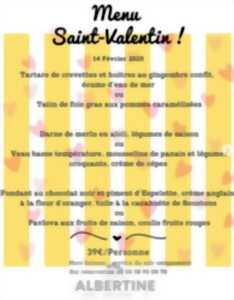 Menu Saint-Valentin Chez Albertine