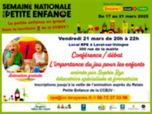 Conférence/débat : l’importance du jeu pour les enfants