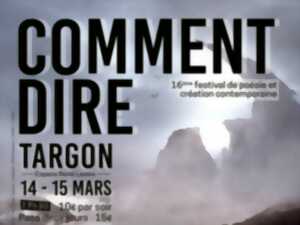 Comment dire : 16e festival de poésie et d'écriture contemporaine