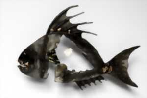 photo Exposition de sculptures marines métal et peintures