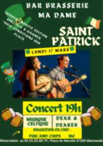 Soirée Saint Patrick avec concert à la Brasserie Ma Dame