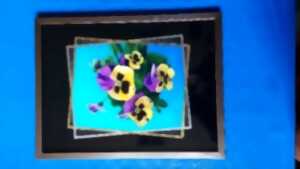 photo Démonstration de peinture sous verre