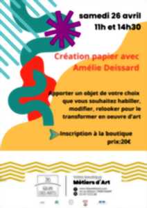 Création papier avec Amélie Deissard à Niort