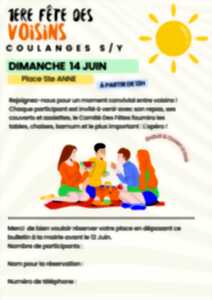 1ère fête des voisins à Coulanges-sur-Yonne