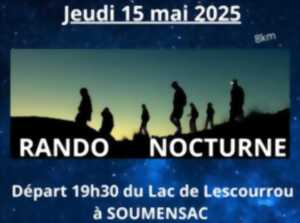 Rando nocturne sur le lac de Lescourou