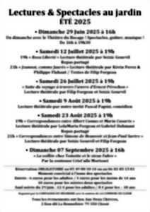 photo Lectures et spectacles au jardin - Correspondances