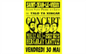 photo Chants basques : choeurs d'hommes Nekez-Ari, Aska'hots et Hergaray Kantuz. Organisé par Geroari-école Saint Michel