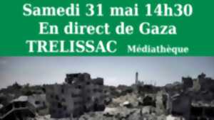 photo Conférence en direct de Gaza à la médiathèque de Trélissac