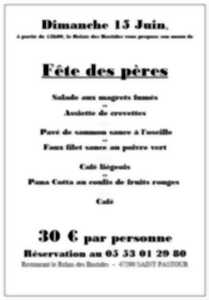 photo Menu spécial fête des Pères