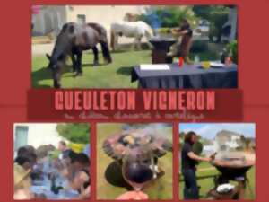 photo Gueuleton vigneron et démonstration de cheval de trait au château Chasserat