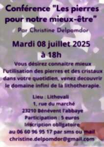 photo Conférence Les Pierres pour notre Mieux-Etre