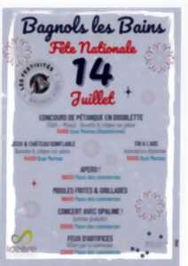 photo FÊTE NATIONALE DU 14 JUILLET À BAGNOLS-LES-BAINS