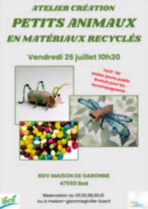 photo Atelier de création de petites bêtes en matériaux recyclés