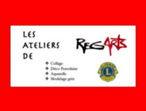 photo Les Ateliers de Reg'Arts, collage et peinture avec Anne Cibot