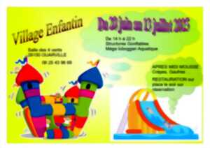 photo Village enfantin – Mega toboggan & jeux gonflables