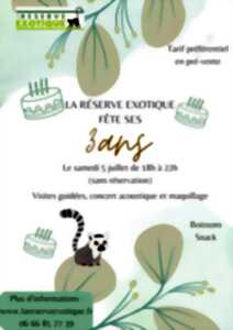 photo 3 ans d'ouverture de La Réserve Exotique