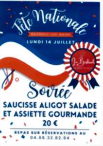 photo SOIRÉE SAUCISSE ALIGOT POUR LA FÊTE NATIONALE DU 14 JUILLET À BAGNOLS-LES-BAINS