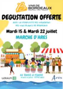 photo Les vins blancs de Bordeaux animent le marché d'Arès !