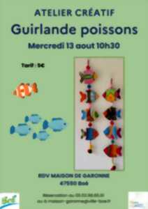 photo Atelier fabrication : guirlande de poissons