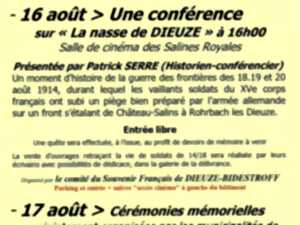 photo Gardienne de sa mémoire - conférence  - La nasse de Dieuze en août 1914