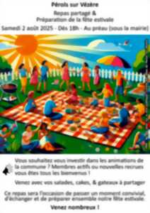 photo Repas partagé et préparation de la fête estivale