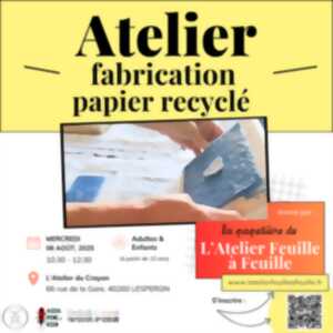 photo Atelier du Crayon: Fabrication papier recyclé