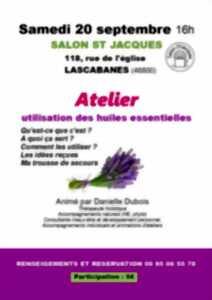 Atelier utilisation des huiles essentielles au Salon Saint-Jacques